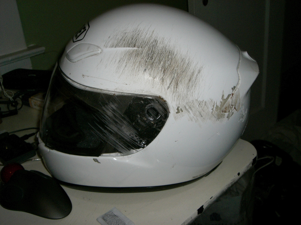 Damaged Helmet
